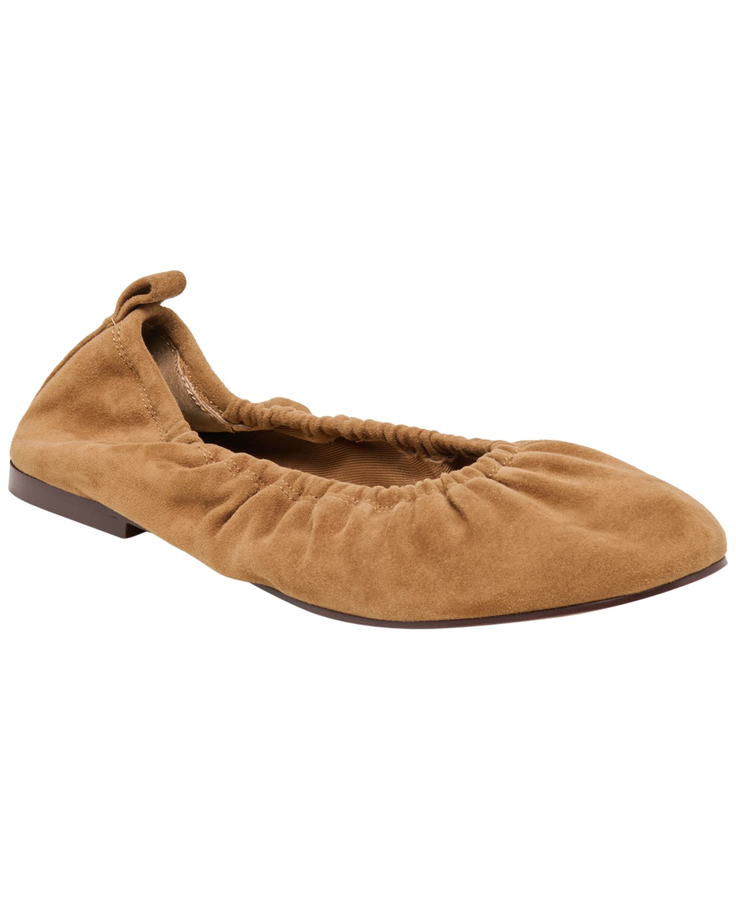 Женские балетки Dolce Vita Conrad Cinched Classic Flats, цвет: Коричневый замшевый — фото 1