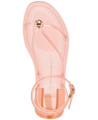 Women's Kenley Vinyl Strappy Jewelry Stud Flat Sandals