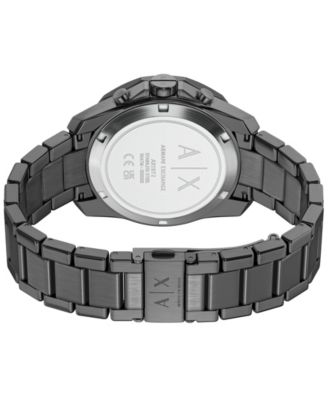 Armani Exchange Men's Quartz Chronograph Gunmetal Stainless Steel Watch, 44mm