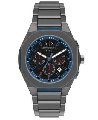 Armani Exchange Men's Sync Quartz Chronograph Gunmetal Stainless Steel Watch, 44mm