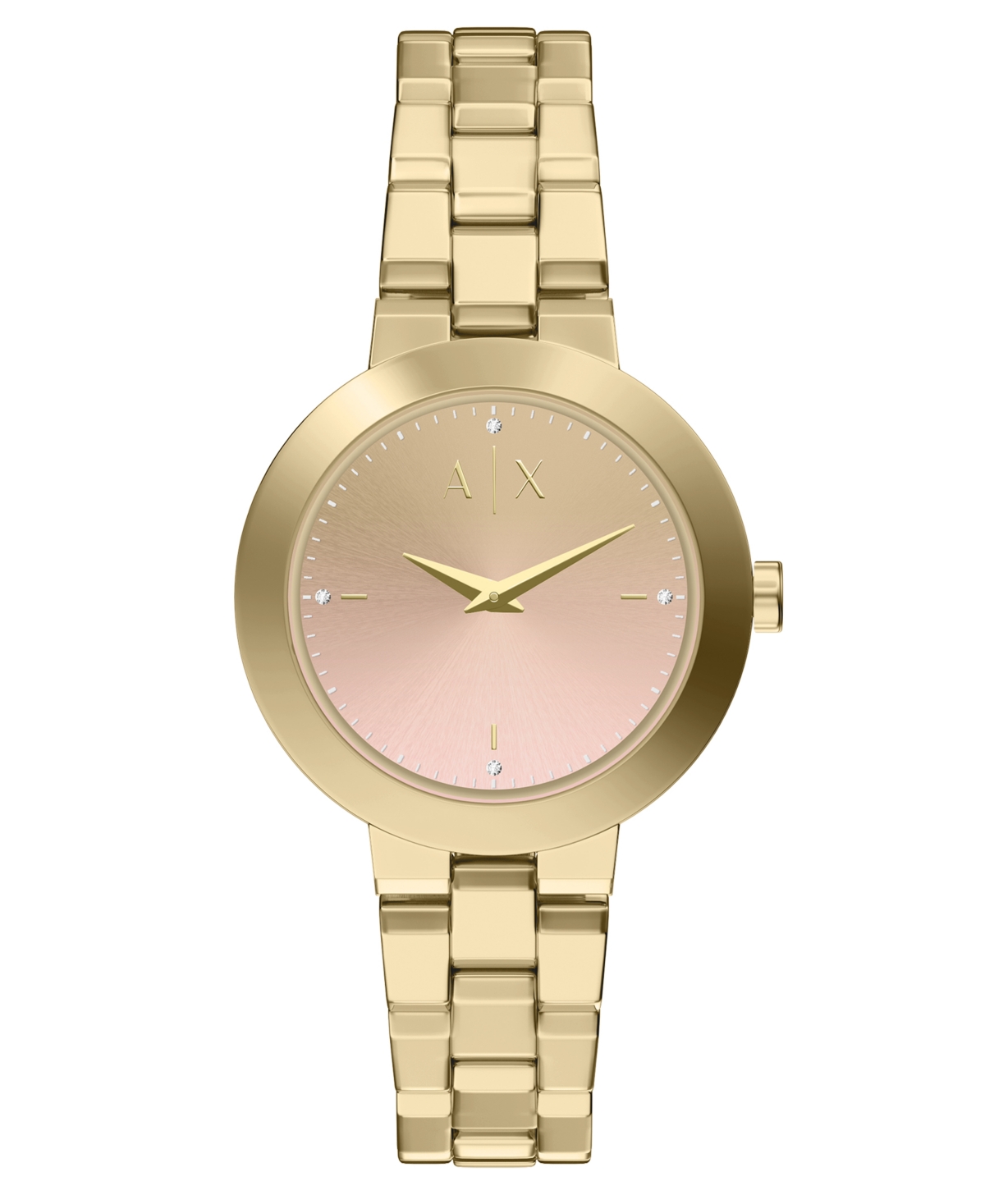 Armani Exchange Women's Quartz Two-Hand Gold Stainless Steel Watch, 36mm - Gold