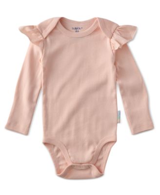 Baby Girls' Ashley Ruffle Shoulder Long-Sleeve Organic Cotton Bodysuits 5-Pack