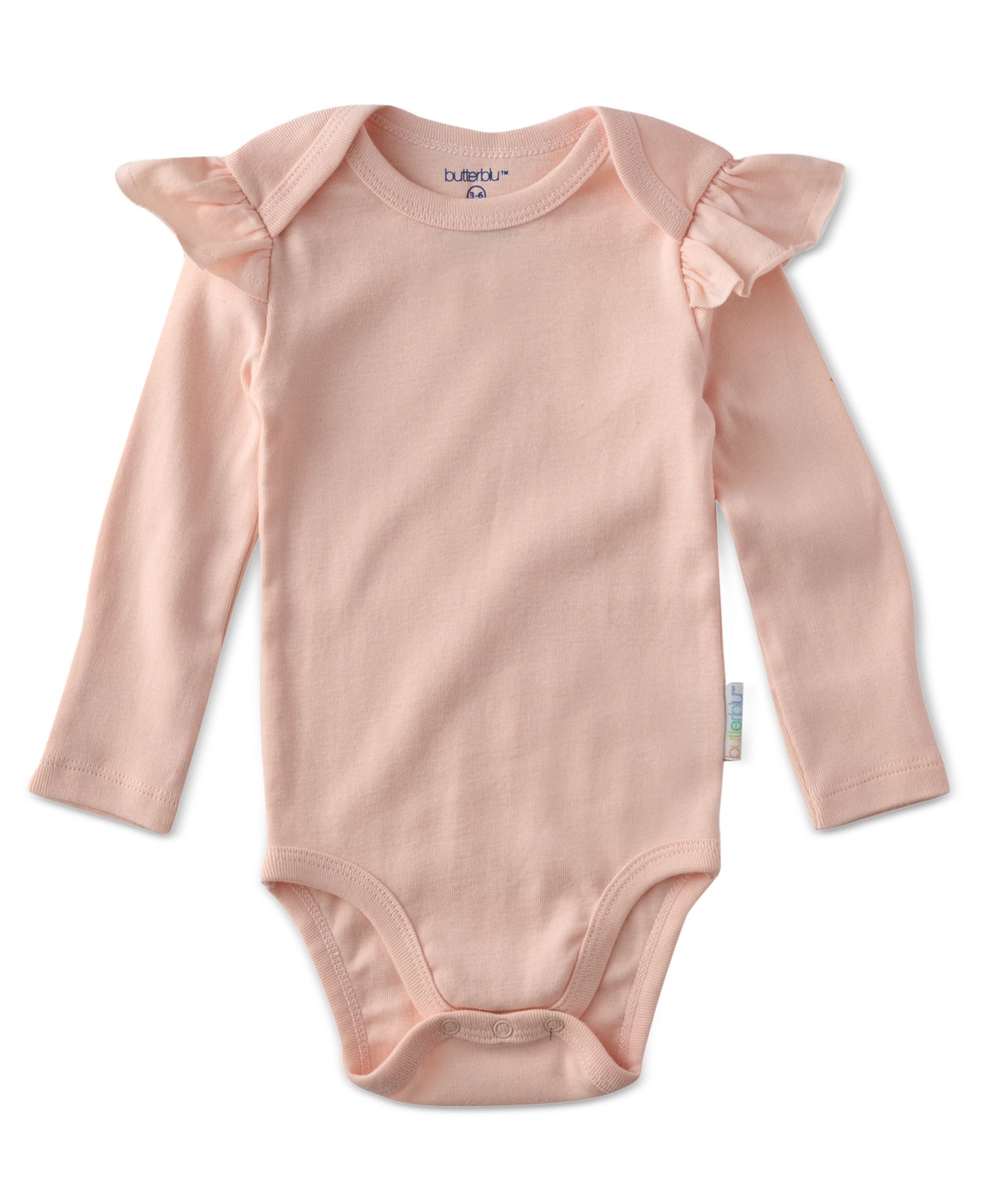 Baby Girls' Ashley Ruffle Shoulder Long-Sleeve Organic Cotton Bodysuits 5-Pack