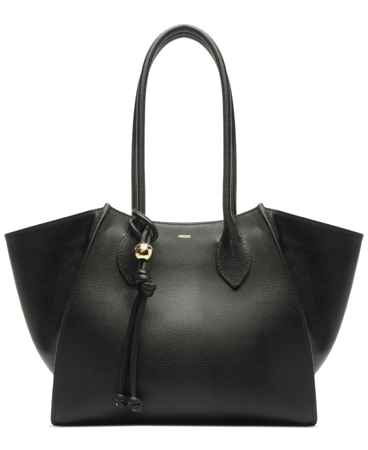 Женская сумка Arezzo Alba Medium Leather Zipper, цвет: Чёрный — фото 1
