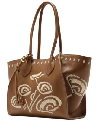 Alba Small Leather Zipper Tote Bag