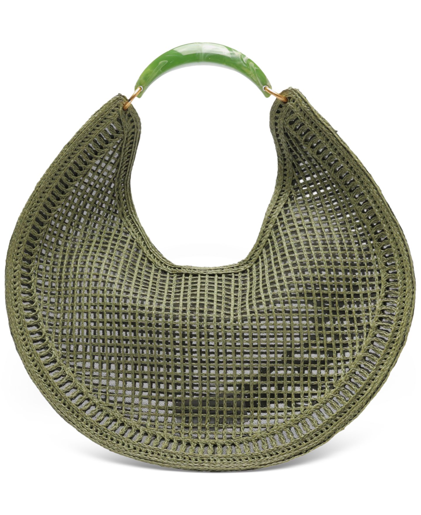 Женская сумка Arezzo Isla Medium Snap-Button Shoulder, цвет: Зелёный — фото 2