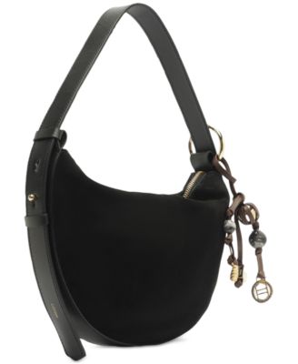 Simone Medium Suede Shoulder Handbag