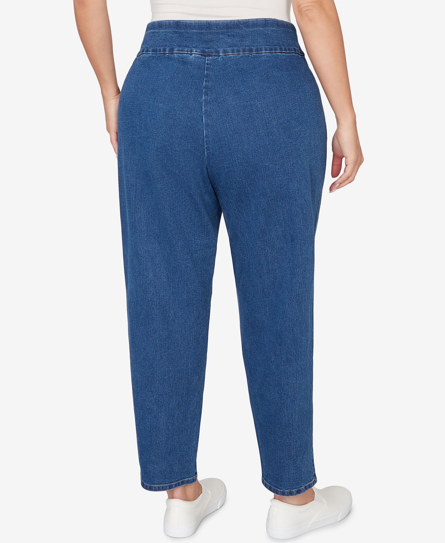 Plus Size Austin Geometric Heat Set Super Stretch Denim Jeans
