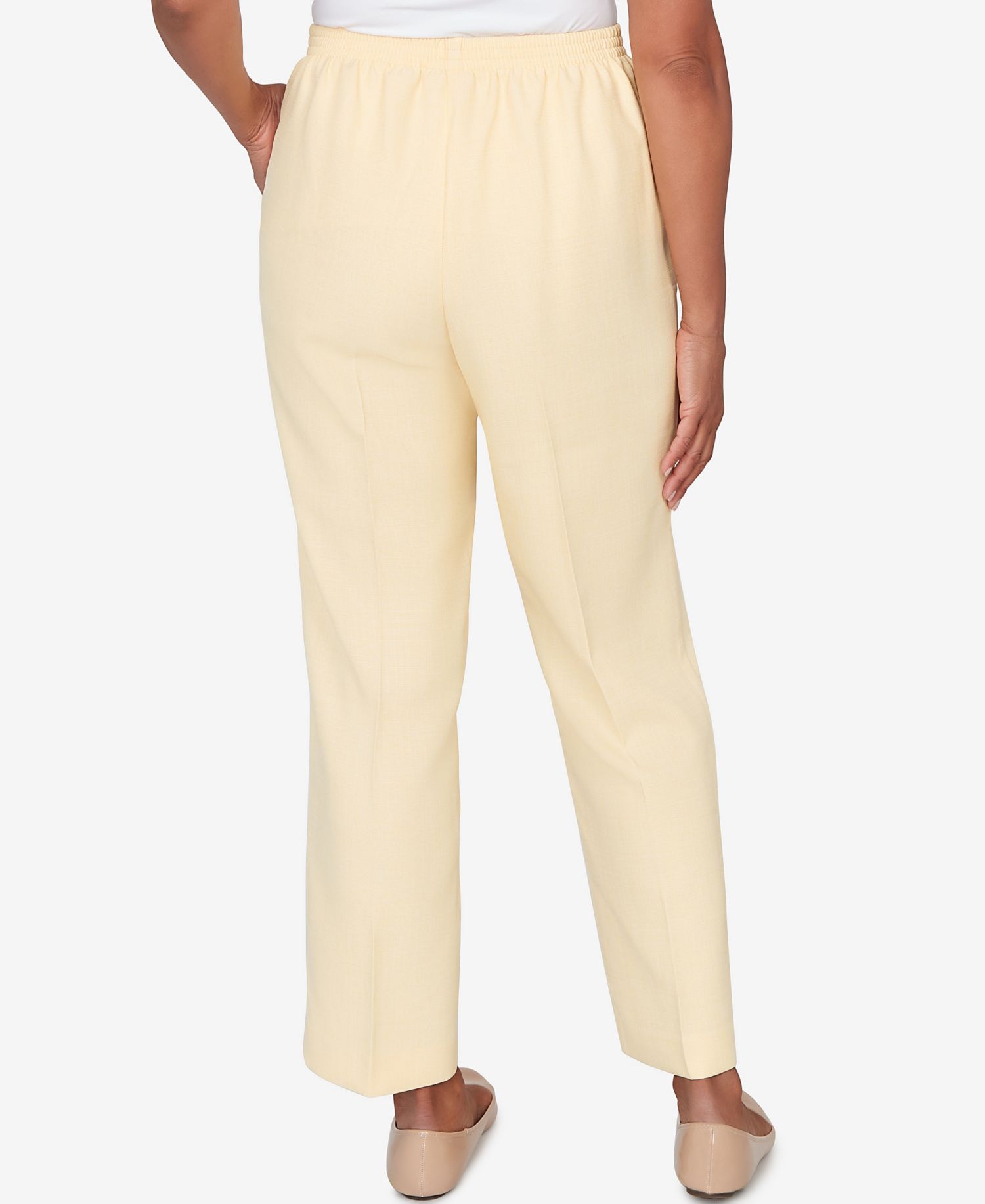 Plus Size Al Fresco Tailored Flat Front Short Length Pants