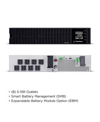 OL1K5RM 1500VA/1200W Essential Online Sine Wave LCD Rackmount Convertible UPS System