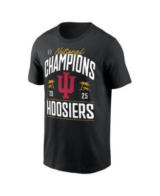 Men's Black Indiana Hoosiers 2025 College Football Playoff National Champions Replica Locker Room T-Shirt