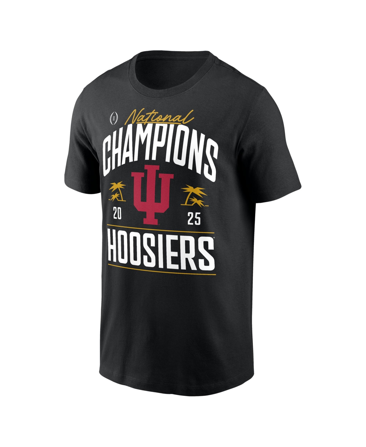 Nike Men's Black Indiana Hoosiers 2025 College Football Playoff National Champions Replica Locker Room T-Shirt