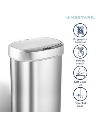 Automatic Sensor 13 Gallon Kitchen Trash Can Soft Close Stainless Steel