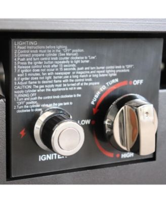 42 Inch W 25 Inch H Steel Outdoor Fire Pit Table with Lid 50000 BTU Stainless Steel Burning Area