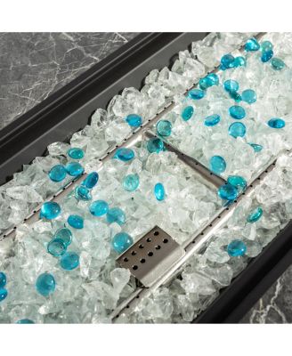 44inch Outdoor Fire Pit Table, Propane Fire Table with Ceramic Tabletop Gas Fire Table