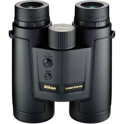 10x42 LaserForce Range-Finder Water Proof Roof Prism Binocular with 6.1 Degree Angle of View, Black