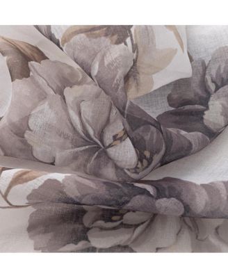 Ellie Doily Grommet Light Filtering Window Curtain Panel for Bedroom 54" x 84" Silver