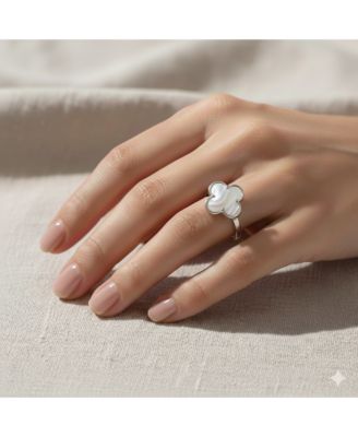 Sterling Silver, Mother of Pearl Clover Ring
