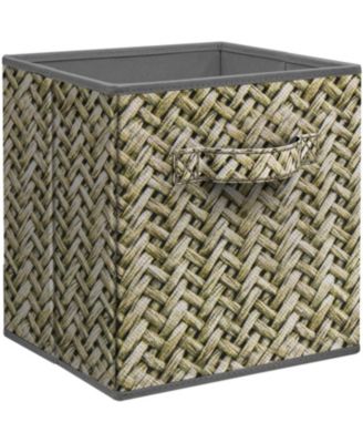 11 Inch 4 Pack Foldable Fabric Storage Cube Bins with Handle - for Organizing Home, Closet, Nursery, Playroom, and More