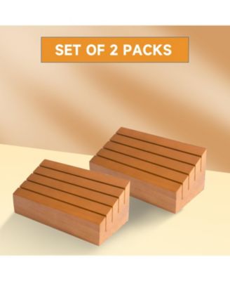 Set of Wooden Playing Card Holders Tray Racks Organizer Set for Kids Seniors Adults