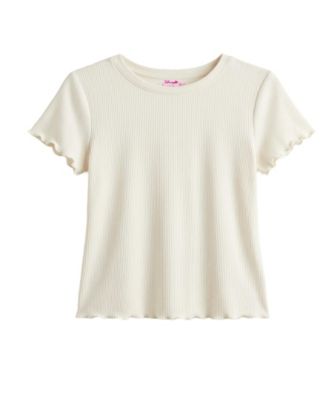 Girls' 2T-6X Short-Sleeve T-Shirt and Minnie Denim Shortall, 2-Piece Set