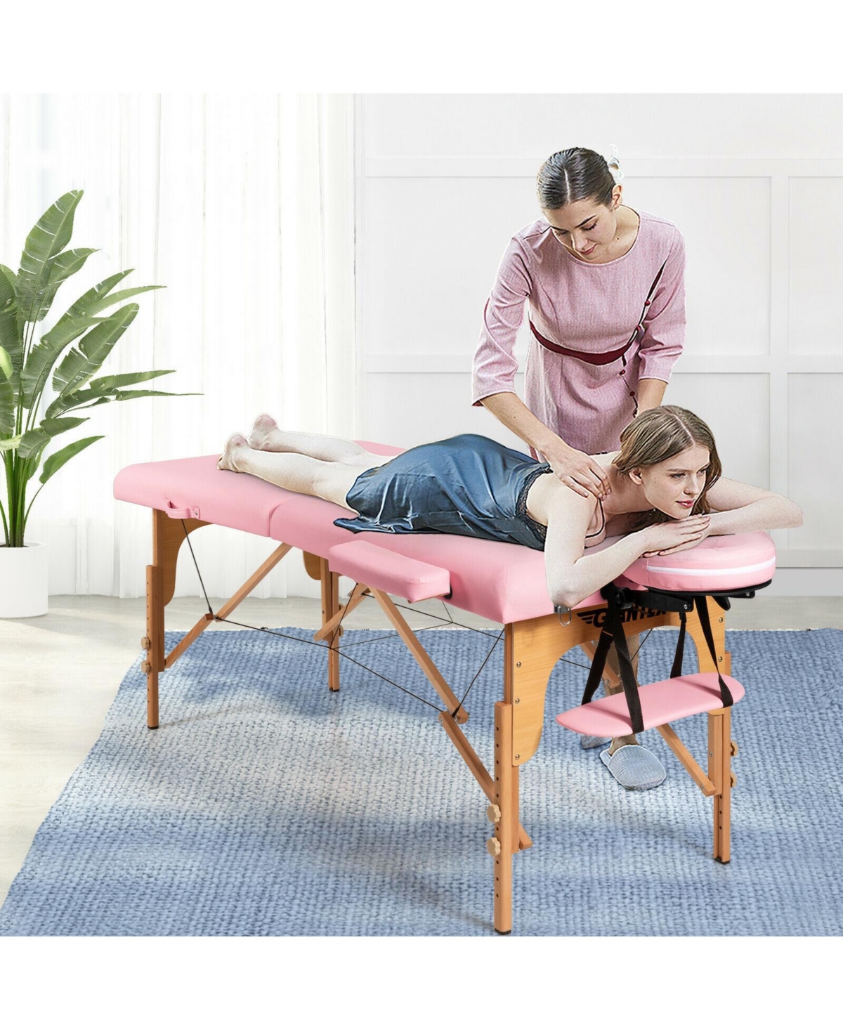 Sugift Portable Adjustable Facial Spa Bed with Carry Case