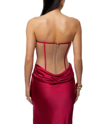 Women's Regal Rising Satin Maxi Dress