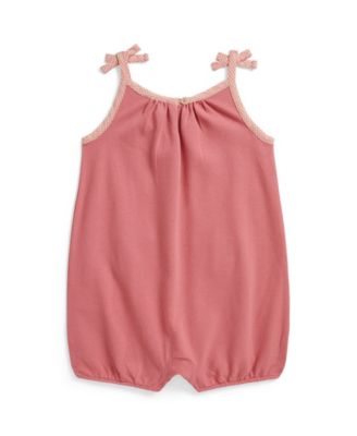 Baby Girls' Gingham Stretch Mesh Bubble Shortall