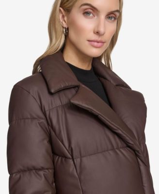 Women's Farren Quilted Faux Leather Puffer