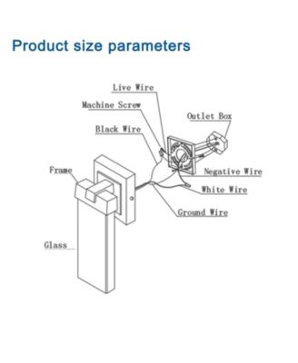 Outdoor Waterproof Transparent LED Crystal Wall Lamp Supports Multiple Types of Light Bulbs -12W Per Lamp (2 pack)