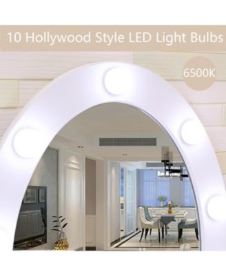 Makeup Vanity Modern Vanity Set Lighted Mirror and Cushioned Stool Make Up Table for Bedrooms, Apartments