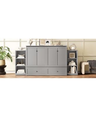 Murphy bed with storage drawers & shelves