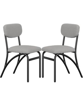 Set of 4 Modern Boucle Upholstered Dining Chairs, Metal Legs Seating for Kitchen Dining Room & Living Room