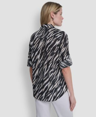 Women's Printed Long-Sleeve Shirt