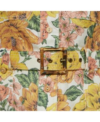 Women's Floral Print Poppy Belted Mini Dress