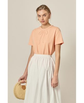 Women's Beaded Bow T-Shirt