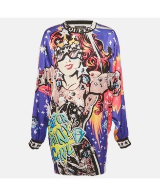Women's Multicolor Printed Satin Tunic