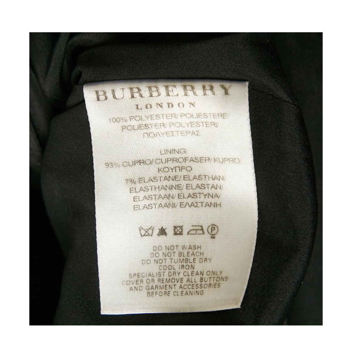 Pre-Owned Burberry Women's London Black Crepe Double Breasted Short Dress