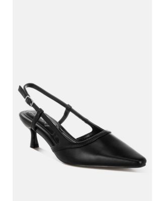 Womens LUXTON Slingback Pin Buckle Kitten Heels