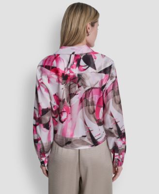 Women's Button-Down Abstract Print Shirt