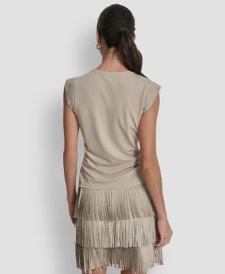 Women's Stud-Detail Sleeveless Top