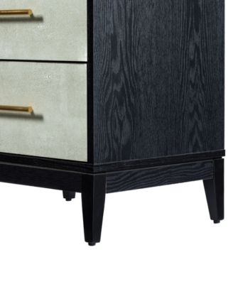 22.40" Wood Shagreen 2-Drawer Nightstand