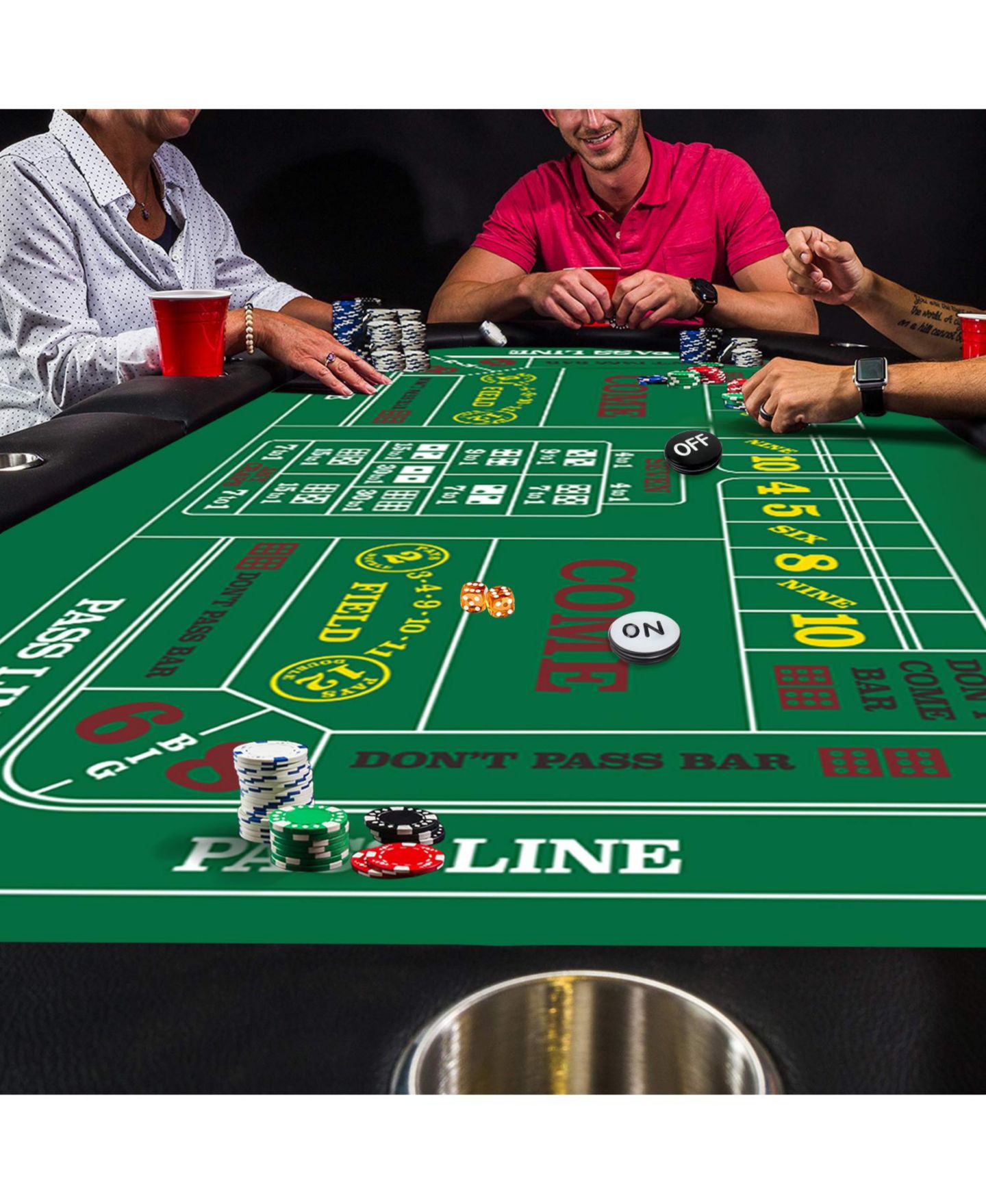 Детская настольная игра GSE Games & Sports Expert Texas Hold'em Poker Felt Board Game, от 14 лет, цвет: Craps — фото 5