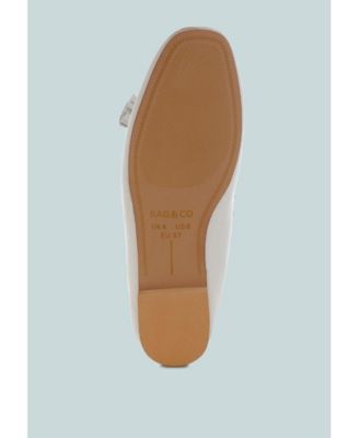 Rag and Co Womens Philoha Studs and Tassels Detail Flat Loafers