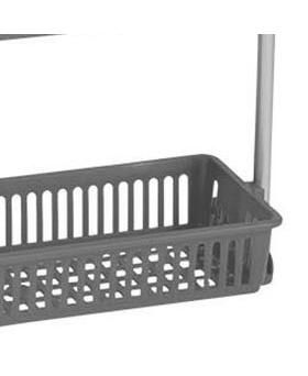 Over the Door Storage Rack, 6 Basket Door Organizer, Great for Use in Pantry as Spice Rack, Gray