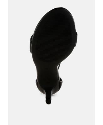 Womens Feruda Faux Leather Kitten Heels