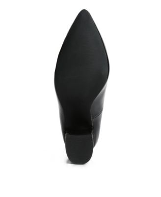 Kamira Patent Faux Leather Block Heel Pumps