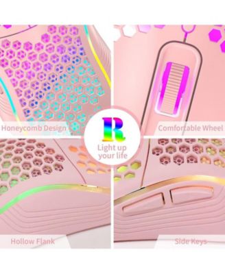 Honeycomb Wired Gaming Mouse - 7200 Adjustable DPI, Ergonomic Lightweight Honeycomb Design for PC/Mac Gamers | Perfect for Competitive Gaming