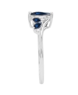 Ruby (7/8 ct. t.w.) and Diamond (1/10 ct. t.w.) Ring in 14k Yellow Gold (Also Available in Sapphire and Emerald)