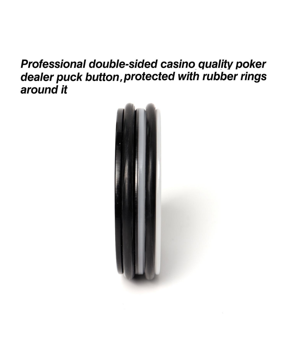 Gse Games & Sports Expert 1-Pack 3" Double-Sided Casino Grade Acrylic Craps On/Off Puck Buttons for Poker Nights